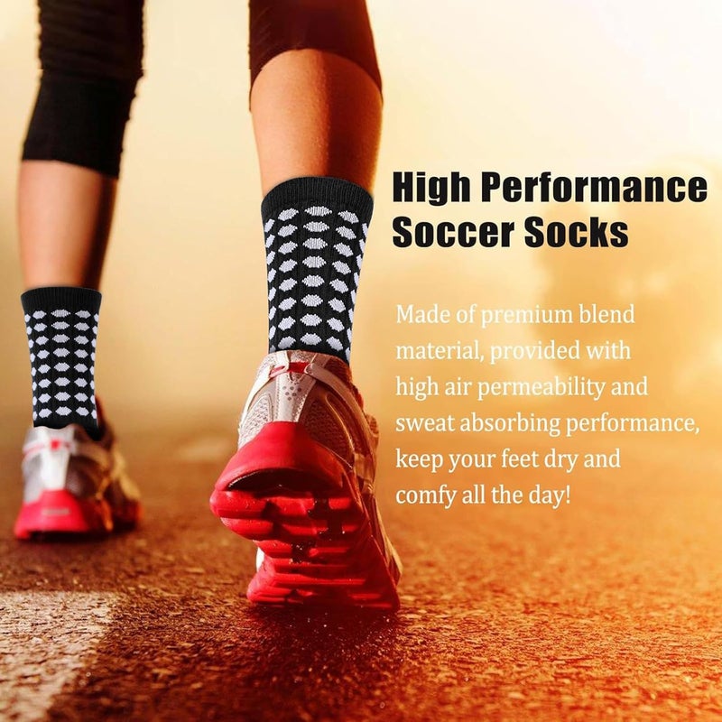 Ultrafun 3/5 Pairs Soccer Socks with Grip Pads Non Slip Football Basketball Sports Socks for Men Women - Image 5